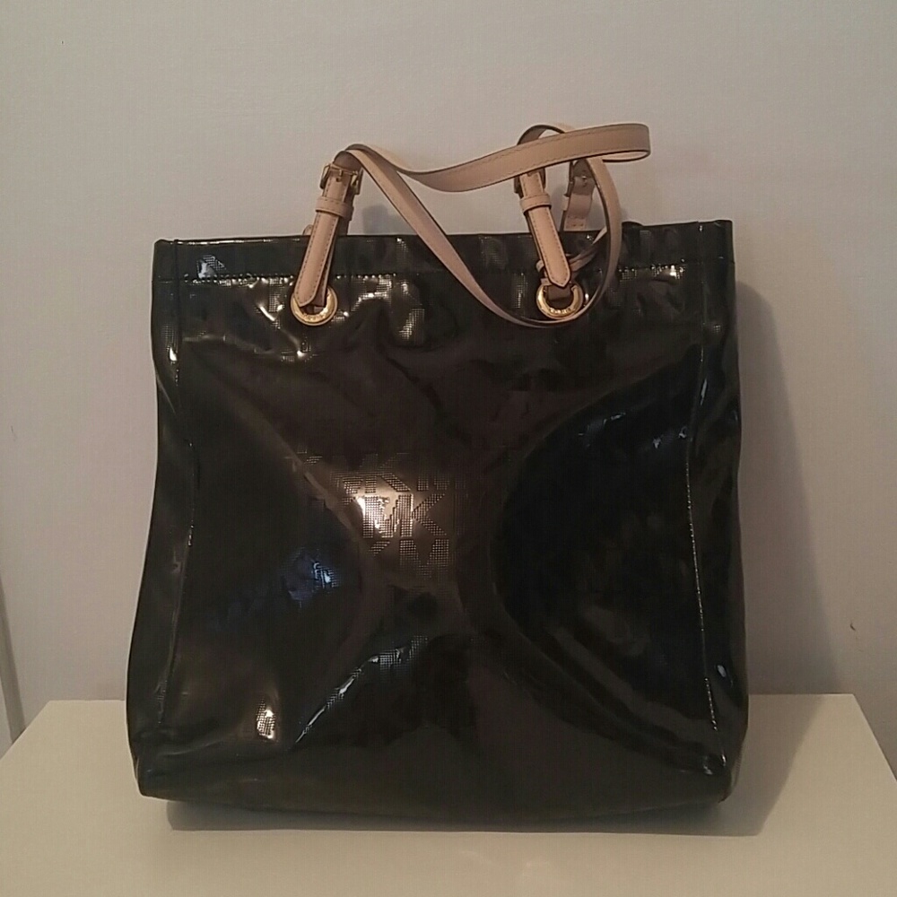 Michael Kors black tote bag